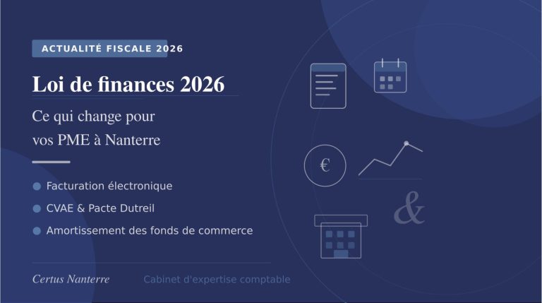Expert-comptable à Nanterre - Ce que la loi de finances 2026 change pour les PME